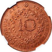10 Réis - Luiz I, Portugal, 1865-1866 reverse image