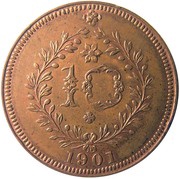 10 Réis - Carlos I, Portugal, 1901 reverse image