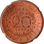 20 Réis - Luiz I, Portugal, 1865-1866 reverse image