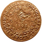 10 Réis - Luiz I Countarmarked over 5 Réis/ Maria I/Azores obverse image