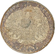 1200 Réis - Luis I Countermark "BIG CROWN" over 1 Thaler - Maria Theresa, Austria reverse image