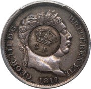 120 Réis - Luis I Countermark "CROWNED G.P." 1 Shilling - United Kingdom obverse image