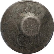 300 Réis - Luís I Countermark "Crowned G.P." over over 2 Reales - Fernando VI; Spain obverse image