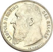 1 Franc - Léopold II Dutch text obverse image