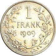 1 Franc - Léopold II Dutch text, Belgium, 1904-1909 reverse image