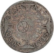 600 Réis Countermarked issue over "600 Réis "J" - José I; Brazil obverse image