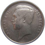 1 Franc - Albert I French text obverse image
