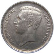 1 Franc - Albert I Dutch text obverse image