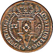 5 Réis - José I, Portugal, 1750-1751 reverse image