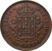 10 Réis - Maria II obverse image