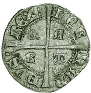 ⅕ Barbuda - Fernando I Porto mint, Portugal, 1370-1371 reverse image