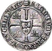 ½ Barbuda - Fernando I Lisboa mint, Portugal, 1370-1383 reverse image
