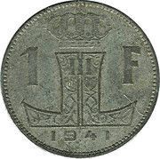 1 Franc - Léopold III BELGIQUE-BELGIE, Belgium, 1941-1947 reverse image