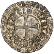 Tornês de Escudo - Fernando I Miranda do Douro mint, Portugal, 1369-1370 reverse image