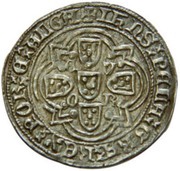 Real of 10 Soldos - João I €-Évora mint, Portugal, 1385-1387 reverse image