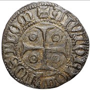 ½ Real 3½ Libras - João I €, Évora mint, Portugal, 1386-1397 reverse image