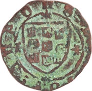 Ceitil - Afonso V Group 3 - Castle with towers formed by square elements; turrets with four battlements, Portugal, 1449-1457 reverse image