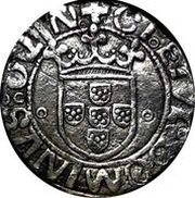 Vintém - João II Shield without castles,"P-o" at each side of "Y", Porto mint, Portugal, 1490-1495 reverse image