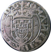 Vintém - João II "L-º" at each side of "Y", Lisboa mint reverse image