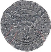 Vintém - João II "ºL - º" at each side of "Y", Lisboa mint obverse image