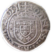 Vintém - João II "P-o" at each side of "Y", Porto mint, Portugal, 1490-1495 reverse image