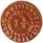 1½ Réis - João V, Portugal, 1712-1717 reverse image