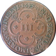 III Réis - Pedro Prince Regent, Portugal, 1683 reverse image