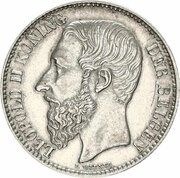 2 Francs - Léopold II Dutch legend obverse image