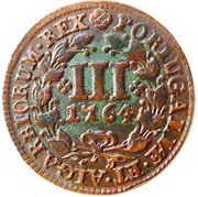 3 Réis - José I, Portugal, 1751-1776 reverse image