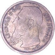 2 Francs - Léopold II French text obverse image