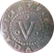5 Réis - Pedro Prince Regent, Portugal, 1675-1677 reverse image