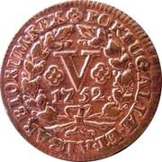 5 Réis - Jose I, Portugal, 1751-1776 reverse image