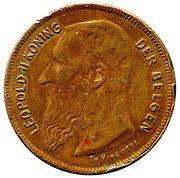 2 Francs - Léopold II Pattern - Dutch text obverse image
