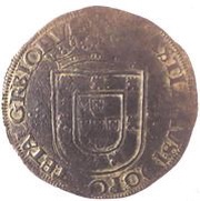 X Reais "ꞏ⁞ꞏ - ꞏ⁞ꞏ" - Sebastião I obverse image