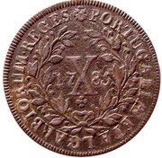 10 Réis - Maria I and Pedro III, Portugal, 1777-1785 reverse image