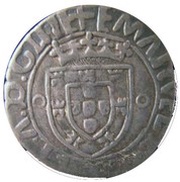 Vintem - Manuel I Gothic M, •P•, Porto mint, Portugal, 1495-1521 reverse image