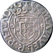 Vintém - Manuel I º M º, Lisboa mint, Portugal, 1496-1521 reverse image