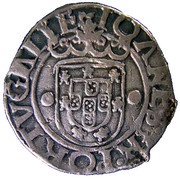 Vintém – João III R-L at each side of “Y”, Lisboa mint, Portugal, 1521-1554 reverse image