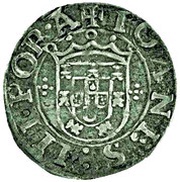 Vintém "Rosette at each side of Y”– João III Lisboa mint reverse image