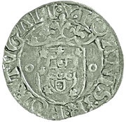 Vintém –“Y” isolated" - João III Lisboa, Portugal, 1521-1555 reverse image