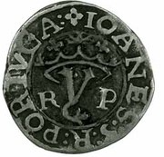 Vintém "R-P" – João III Porto mint obverse image