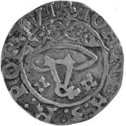 Vintém "Y" with 2 rosettes" – João III Porto mint obverse image