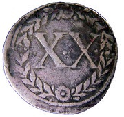 XX "Vintem"- João III Lisboa mint, Portugal, 1555-1557 reverse image