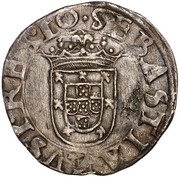 Vintem "XX" - Sebastião I obverse image