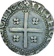 XXXX Reais "Real Português" - João III Crown with "o "at right, Porto, Portugal, 1538-1555 reverse image