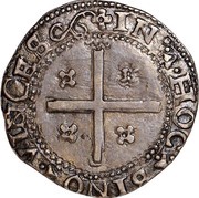 XXXX Reais "Real Português" - João III Crown with "p-o" at each side, Porto mint, Portugal, 1538-1555 reverse image