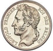 5 Francs - Léopold I Pattern obverse image