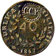 Pataco - Maria II Countermark "GCP" obverse image
