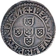 ½ Tostão "Hybrid"- João III/Manuel I 1st type, Lisboa obverse image
