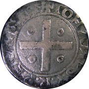 ½ Tostão - João III 1st type, Lisbon, Portugal, 1521-1555 reverse image